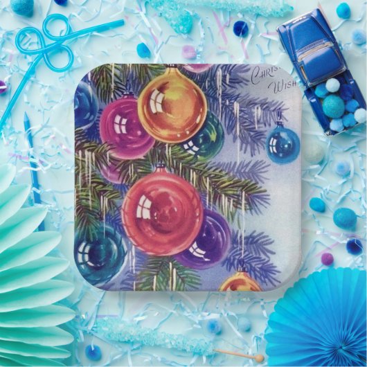 Retro-Weihnachtsgebäck Party Pappteller (Party)