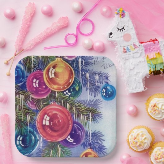 Retro-Weihnachtsgebäck Party Pappteller (Party)