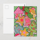 Retro-Weihnachtsgebäck Postkarte (Vorne/Hinten)