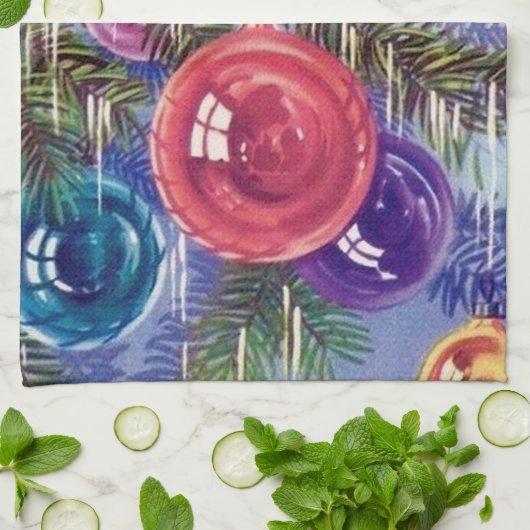 Retro-Weihnachtsgebäck Urlaub Geschirrtuch (Gefaltet)