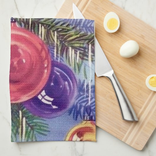 Retro-Weihnachtsgebäck Urlaub Geschirrtuch (Viertel Falte)