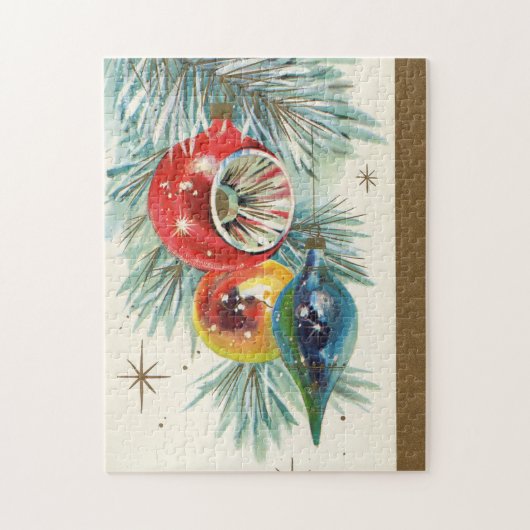 Retro-Weihnachtsgebäck Urlaub Puzzle (Vertikal)
