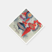 Retro-Weihnachtsgebäck Urlaub Serviette (Ecke)