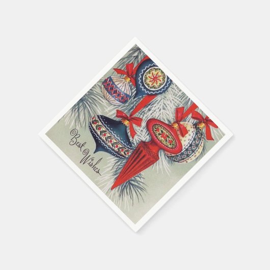 Retro-Weihnachtsgebäck Urlaub Serviette (Ecke)