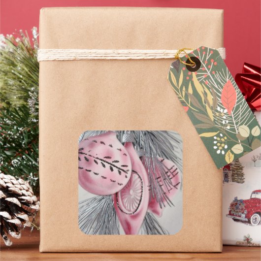 Retro Weihnachtsgebäck Weihnachtsgebäck Aufkleber (Feiertag)