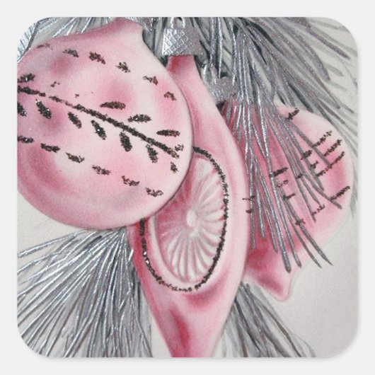 Retro Weihnachtsgebäck Weihnachtsgebäck Aufkleber (Vorderseite)