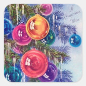 Retro Weihnachtsgebäck Weihnachtsgebäck Aufkleber (Vorderseite)