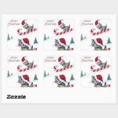 Retro Weihnachtsgebäck Weihnachtskatzen Aufkleber (Blatt)