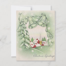 Retro Weihnachtsgebirge 1950er Jahre Feiertagskarte