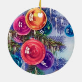 Retro-Weihnachtsgebirge Keramik Ornament (Hinten)