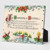 Retro-Weihnachtsgedicht Fotoplatte (Seite)