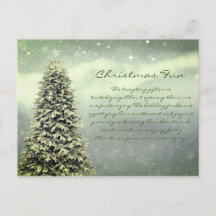 Retro Weihnachtsgedicht Postcard