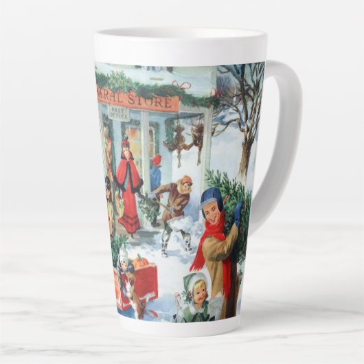 Retro-Weihnachtsgeschäft Milchtasse (Rechte Ecke)