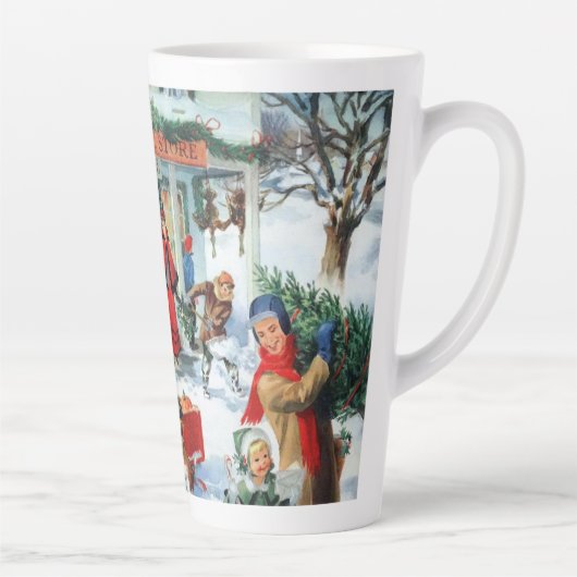 Retro-Weihnachtsgeschäft Milchtasse (Rechts)