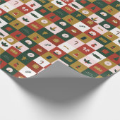 Retro Weihnachtsgeschenk Geschenkpapier (Ecke)