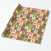 Retro-Weihnachtsgeschenk Geschenkpapier (Ungerollt)