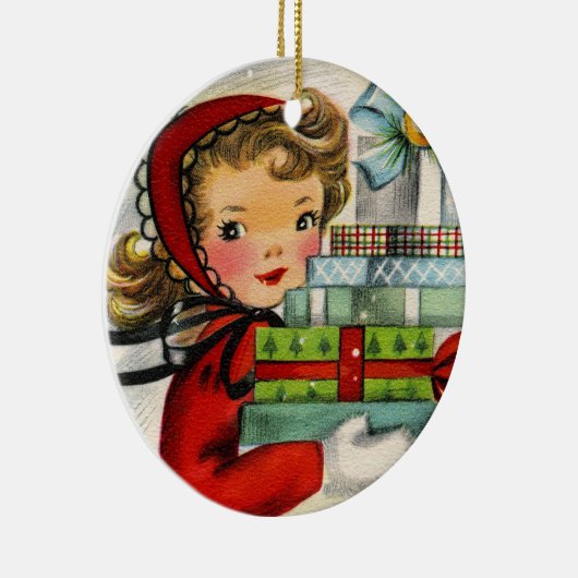 Retro-Weihnachtsgeschenk Keramik Ornament (Rechts)