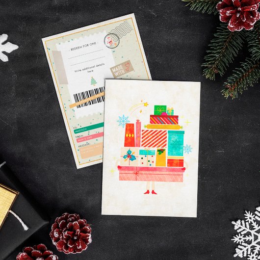 Retro-Weihnachtsgeschenke Xmas-Ticket-Geschenkguts