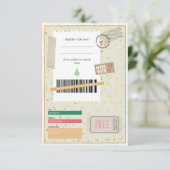 Retro-Weihnachtsgeschenke Xmas-Ticket-Geschenkguts (Stehend Vorderseite)