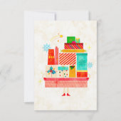 Retro-Weihnachtsgeschenke Xmas-Ticket-Geschenkguts (Rückseite)