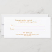 Retro Weihnachtsgeschenkgutschein (Rückseite)