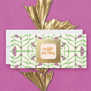 Retro Weihnachtsgeschenkgutschein