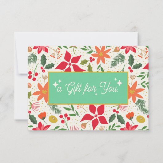 Retro Weihnachtsgeschenkgutschein (Vorderseite)