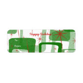 Retro Weihnachtsgeschenkkleber (Vorne)