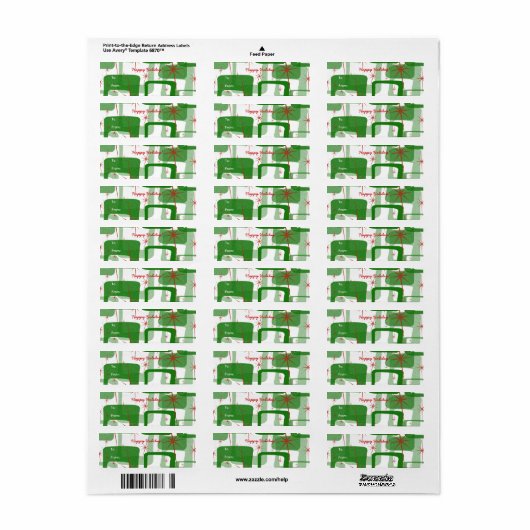 Retro Weihnachtsgeschenkkleber (Vorne)