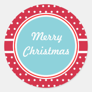 Retro Weihnachtsgeschenkkleber Runder Aufkleber