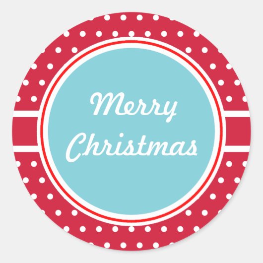 Retro Weihnachtsgeschenkkleber Runder Aufkleber (Vorderseite)