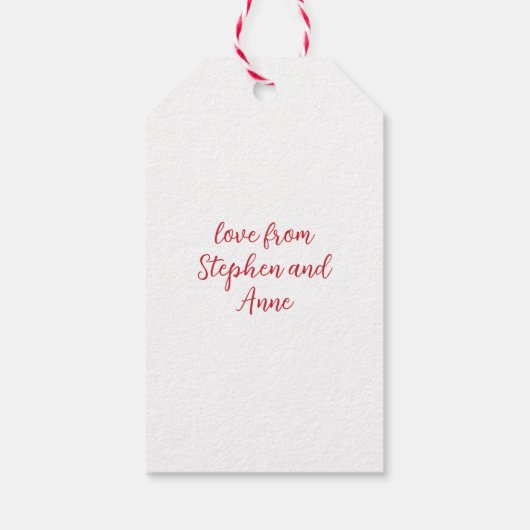 Retro Weihnachtsgeschmuckmuster Geschenkanhänger (Rückseite)