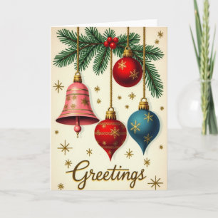 Retro-Weihnachtsgrüße Karte