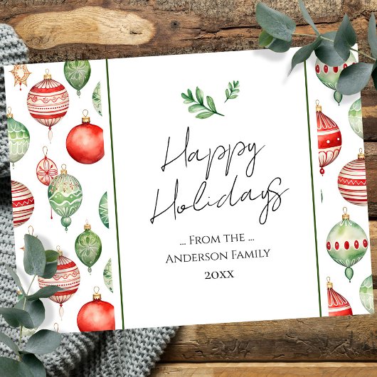 Retro Weihnachtsgrüße Postkarte