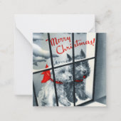 Retro Weihnachtshunde fügen Text hinzu Mitteilungskarte (Vorderseite)