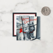 Retro Weihnachtshunde fügen Text hinzu Mitteilungskarte (Vorderseite/Rückseite Beispiel)