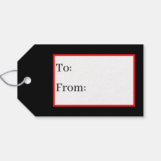 Retro-Weihnachtsjunge Geschenkanhänger (Rückseite Horizontal)