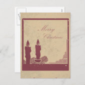 Retro Weihnachtskarte5 Feiertagspostkarte (Vorne/Hinten)