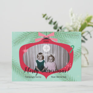 Retro-Weihnachtskarte 5x7 Karte