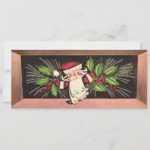 Retro Weihnachtskarte der 1960er Jahre Feiertagskarte