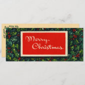 Retro Weihnachtskarte der 50er Jahre Feiertagskarte (Vorne/Hinten)