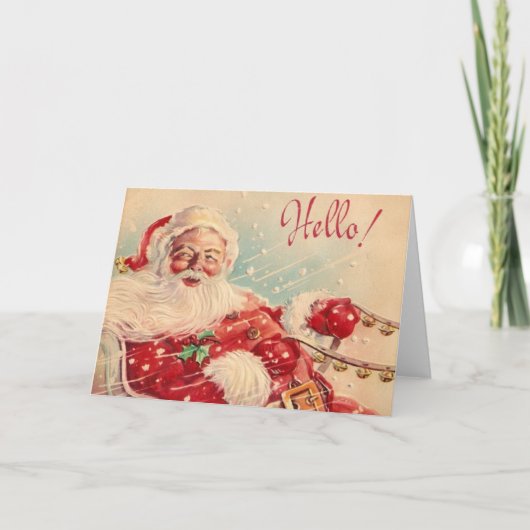 Retro Weihnachtskarte Feiertagskarte (Vorderseite)