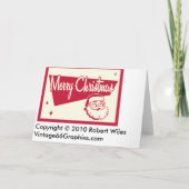 Retro-Weihnachtskarte Feiertagskarte (Rückseite)