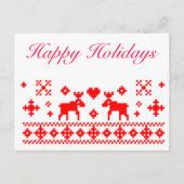 Retro Weihnachtskarte Feiertagspostkarte (Vorderseite)