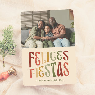 Retro-Weihnachtskarte mit Foto und Frohen Feiertag Feiertagskarte