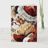 Retro Weihnachtskarte Vintag Frohe Weihnachten (Vorderseite)