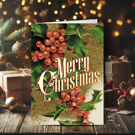 Retro Weihnachtskarte Vintag Frohe Weihnachten