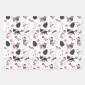 Retro Weihnachtskatzen Geschenkpapier Set (Vorderseite 2)