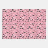 Retro Weihnachtskatzen Rosa Grau Geschenkpapier Set (Vorderseite 3)