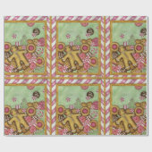 Retro Weihnachtskekse Packpapier (Flach)